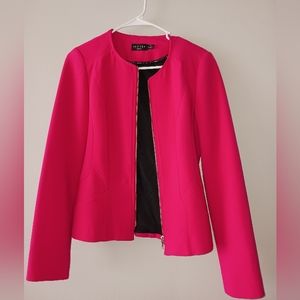 Iris Setlakwe Blazer Jacket Size 6 Fitted Lined Pink Full Zip, $500+ Retail 
